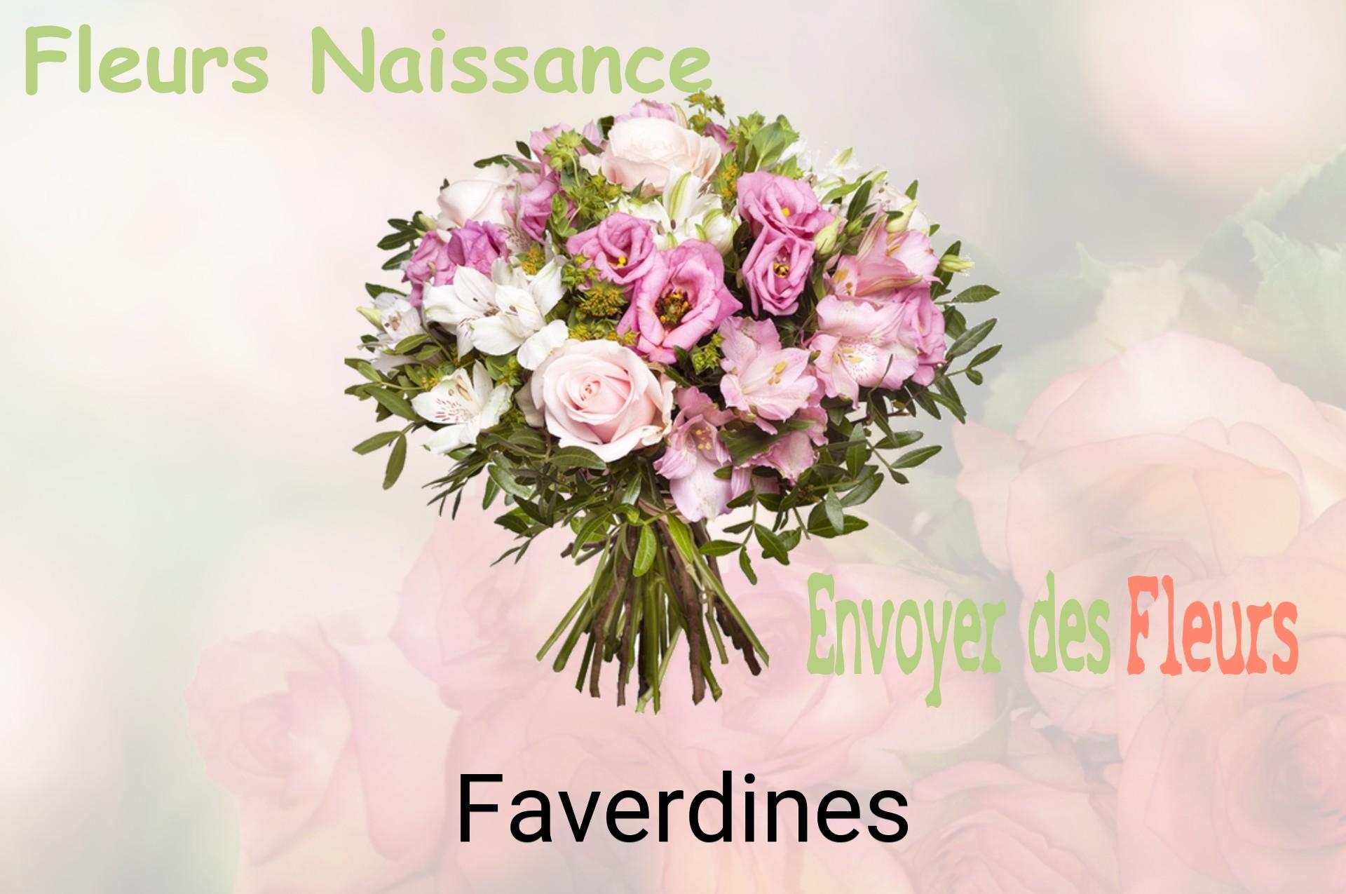 Bouquet de fleurs de naissance livré à Faverdines