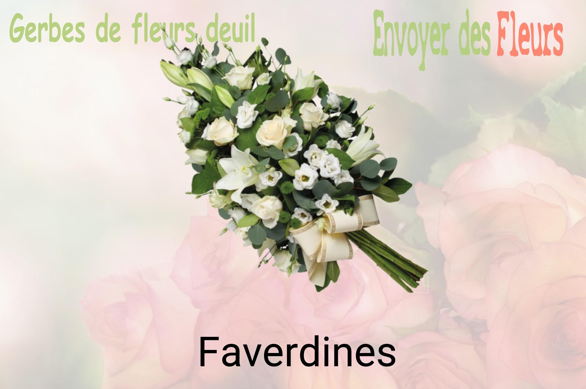 Gerbe de fleurs de deuil livrée à Faverdines